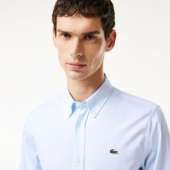 Chemises | LACOSTE Chemise Slim Fit Unie En Coton Premium