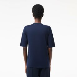 T-Shirts | LACOSTE T-Shirt A Col Rond Et Manches Trois-Quarts En Coton Uni