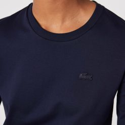 T-Shirts | LACOSTE T-Shirt A Col Rond Et Manches Trois-Quarts En Coton Uni