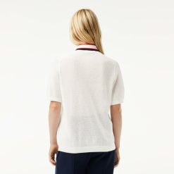 Pullovers | LACOSTE Pull Col Polo Manches Courtes En Coton