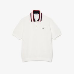 Pullovers | LACOSTE Pull Col Polo Manches Courtes En Coton