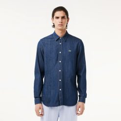 Chemises | LACOSTE Chemise Homme Lacoste Regular Fit En Denim De Coton Biologique