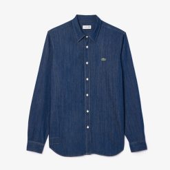 Chemises | LACOSTE Chemise Homme Lacoste Regular Fit En Denim De Coton Biologique