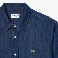 Chemises | LACOSTE Chemise Homme Lacoste Regular Fit En Denim De Coton Biologique