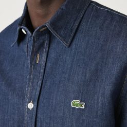 Chemises | LACOSTE Chemise Homme Lacoste Regular Fit En Denim De Coton Biologique