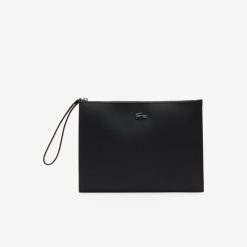 Portefeuilles & Petite Maroquinerie | LACOSTE Pochette Zippee Unie Anna En Toile Piquee