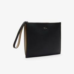 Portefeuilles & Petite Maroquinerie | LACOSTE Pochette Zippee Unie Anna En Toile Piquee