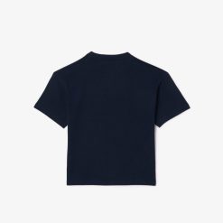 Vetements Fille | LACOSTE T-Shirt Relaxed Fit Imprime Lacoste En Coton