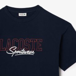 Vetements Fille | LACOSTE T-Shirt Relaxed Fit Imprime Lacoste En Coton