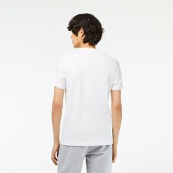 T-Shirts | LACOSTE T-Shirt Homme Lacoste Imprime En Jersey De Coton