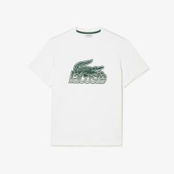 T-Shirts | LACOSTE T-Shirt Homme Lacoste Imprime En Jersey De Coton