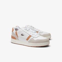 Sneakers | LACOSTE Sneakers T-Clip Homme En Cuir Contraste