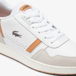 Sneakers | LACOSTE Sneakers T-Clip Homme En Cuir Contraste