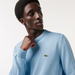 Pullovers | LACOSTE Pull A Col Rond En Coton Uni