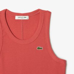 T-Shirts | LACOSTE Debardeur Femme Lacoste Slim Fit En Coton Biologique