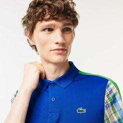 Vetements De Sport | LACOSTE Polo Color-Block Homme Lacoste Tennis A Carreaux