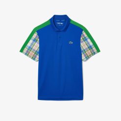 Vetements De Sport | LACOSTE Polo Color-Block Homme Lacoste Tennis A Carreaux