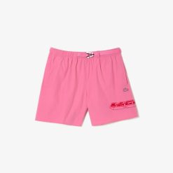 Maillots De Bain | LACOSTE Short De Bain Homme Lacoste Quick Dry Avec Bande Siglee