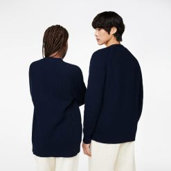 Pullovers | LACOSTE Cardigan Col V Unie Lacoste En Coton Biologique