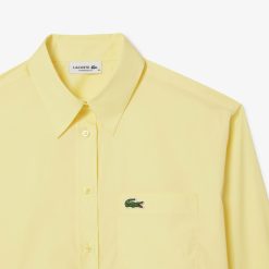 Chemises & Hauts | LACOSTE Chemise Oversize Fit En Popeline De Coton