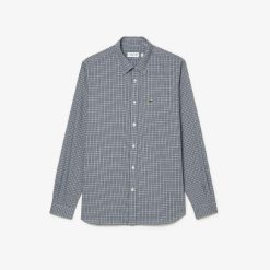 Chemises | LACOSTE Chemise A Carreaux En Flanelle De Coton