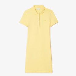 Robes & Jupes | LACOSTE Robe Polo En Pique De Coton Stretch