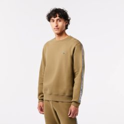 Sweatshirts | LACOSTE Sweatshirt Jogger Homme Classic Fit Avec Bandes Siglees En Molleton