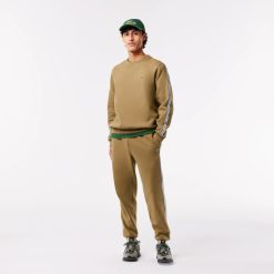 Sweatshirts | LACOSTE Sweatshirt Jogger Homme Classic Fit Avec Bandes Siglees En Molleton