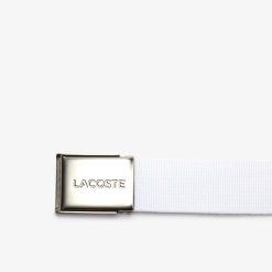 Ceintures | LACOSTE Ceinture Sangle Boucle Gravee Lacoste Edition Made In France