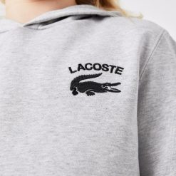 Vetements Garcon | LACOSTE Sweatshirt A Capuche Garcon Lacoste Avec Imprimes