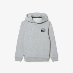 Vetements Garcon | LACOSTE Sweatshirt A Capuche Garcon Lacoste Avec Imprimes