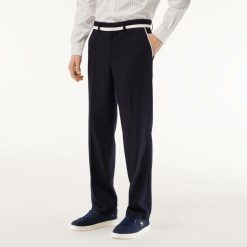 Pantalons & Shorts | LACOSTE Pantalon De Costume En Twill Premium Avec Badge