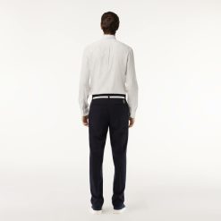 Pantalons & Shorts | LACOSTE Pantalon De Costume En Twill Premium Avec Badge