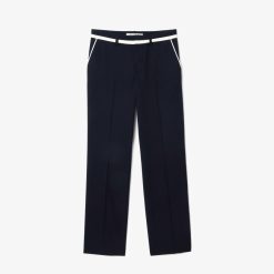 Pantalons & Shorts | LACOSTE Pantalon De Costume En Twill Premium Avec Badge