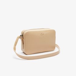 Sacs A Bandouliere | LACOSTE Sac Pochette Femme Lacoste Chantaco En Cuir De Vachette