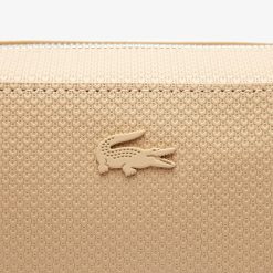 Sacs A Bandouliere | LACOSTE Sac Pochette Femme Lacoste Chantaco En Cuir De Vachette