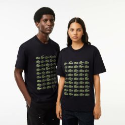 T-Shirts | LACOSTE T-Shirt Relaxed Fit Avec Crocodiles Iconiques