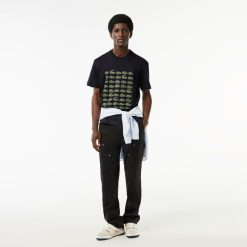 T-Shirts | LACOSTE T-Shirt Relaxed Fit Avec Crocodiles Iconiques