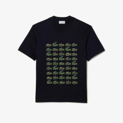 T-Shirts | LACOSTE T-Shirt Relaxed Fit Avec Crocodiles Iconiques