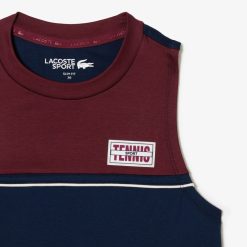 Vetements De Sport | LACOSTE T-Shirt Sport Contraste En Coton Stretch