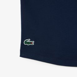 Vetements De Sport | LACOSTE T-Shirt Sport Contraste En Coton Stretch