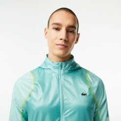 Vetements De Sport | LACOSTE Coupe-Vent Impermeable A Capuche Homme Lacoste Sport