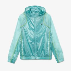 Vetements De Sport | LACOSTE Coupe-Vent Impermeable A Capuche Homme Lacoste Sport