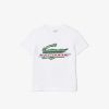 Vetements Fille | LACOSTE T-Shirt Enfant Avec Imprime Contraste En Jersey De Coton