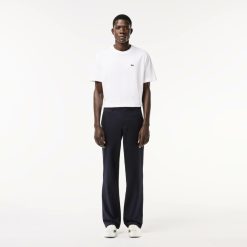 Pantalons & Shorts | LACOSTE Pantalon Chino Straight Fit En Twill De Coton