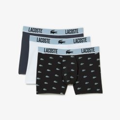 Sous-Vetements & Vetements D'Interieur | LACOSTE Lot De 3 Boxers Courts Homme En Jersey De Polyester Recycle