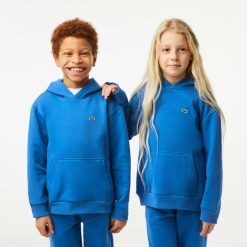 Vetements Fille | LACOSTE Sweatshirt A Capuche Enfant En Molleton De Coton Biologique