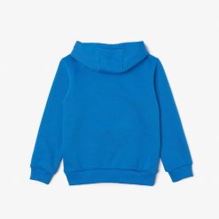 Vetements Fille | LACOSTE Sweatshirt A Capuche Enfant En Molleton De Coton Biologique