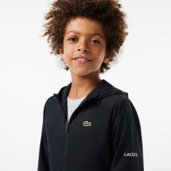 Vetements Garcon | LACOSTE Veste Zippee Sport A Capuche Avec Marquage