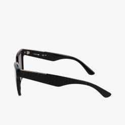 Lunettes De Soleil | LACOSTE Lunettes De Soleil Croco Skin Rectangulaires En Acetate